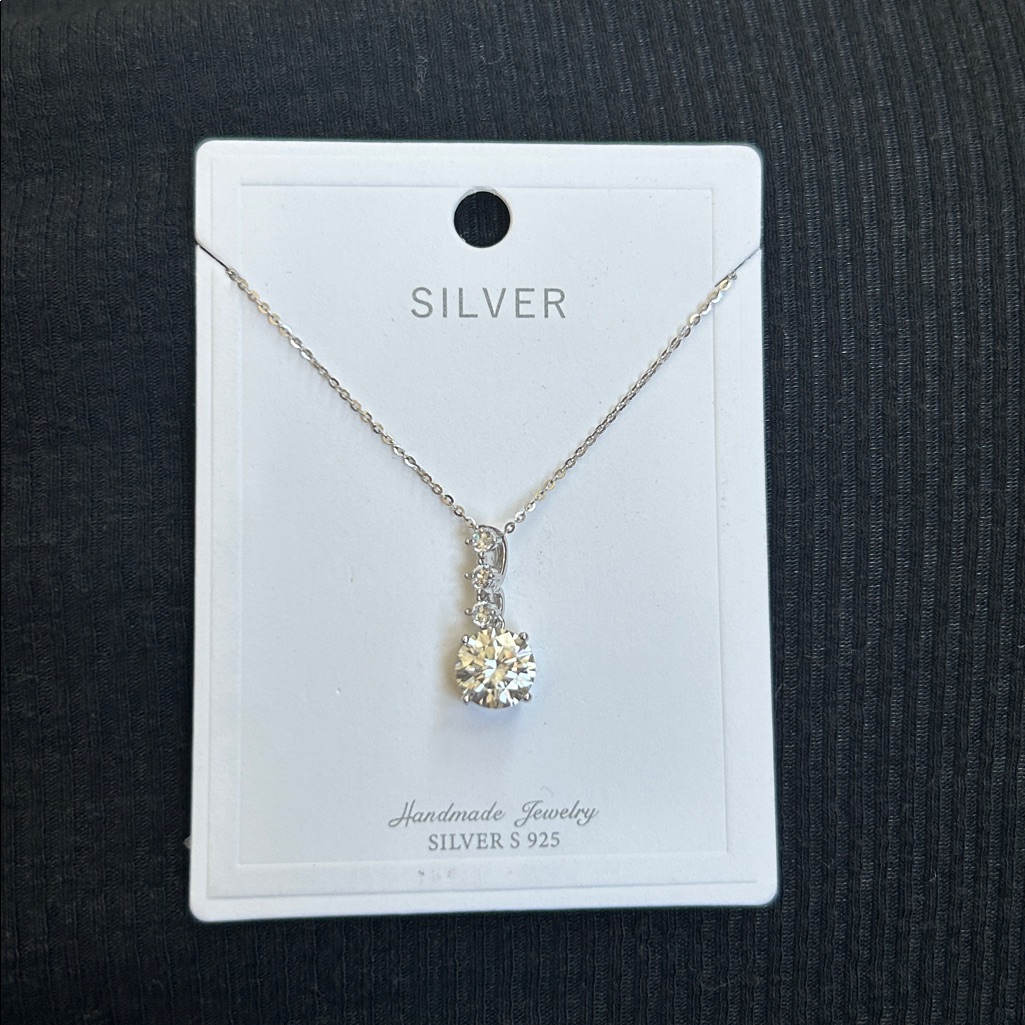Moissanite 2 Ct Silver Chain Necklace